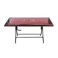 RFL Deco Table 6 Seat S/L Print Rock 1 - Rose Wood - 880985