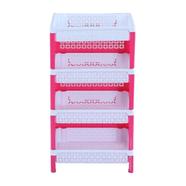 Rfl Lotus Fence Rack 4 Step - White And Deep Pink - 917789