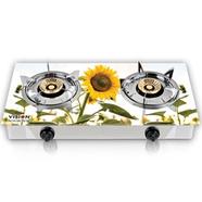 Vision Natural Gas Double Glass Body Gas Stove Sun Flower 3D - 892718