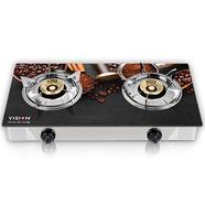 Vision Natural Gas Double Glass Body Gas Stove Chocolate 3d - 892714