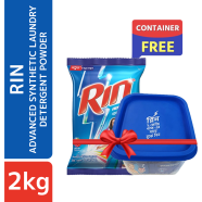 Rin Advanced Synthetic Laundry Detergent Powder 2kg With Vim Liquid 225ml Free