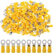 Ring Insulated Electrical Wire Crimp Terminals Connectors Copper Wire Lugs ( Multicolor, 100 pcs Pack)