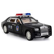 Rolls Royce Public security Diecast Alloy Car Luxurious Simulation police Toy Vehicles Black