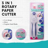 Rotary Cutter 3 Cut Cutter JF-618 Paper Cutter Compass Cutter Circular Roller with Free 2pcs Blade