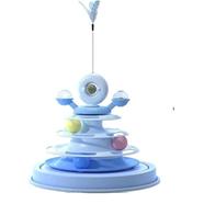 Rotating Windmill Pet Toy 4 Levels with Teasers Cat Feathers and Catnip