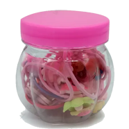 Rubber Bands Candy Color Kids Flower Animal Cartoon Cute Rubber Band Elastic Hair Band China Rubber Band For Girls/Women Kids Jhuti rubber Jar(Random,Not Specified)- 18-20 Pcs - 230787905
