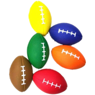 Rugby Ball Squishy Stress Relief- 4 Pcs icon