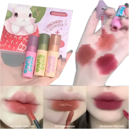 SHAQINUO Rabbit Sweet Velvet Lip Glaze Lip Gloss 3 pcs - Set A