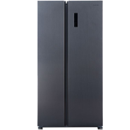 SINGER Side-By-Side Refrigerator | 436 Ltr | Silver - SRREF-SF-SBSNS436V image