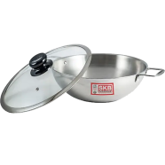 SKB 3 Layer Wok With Glass Lid 34 cm - Wok 3008