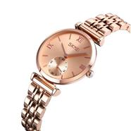 SKMEI 9198 Rose Gold Watch for Women