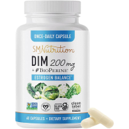 SMNutrition DIM 200 mg 60 counts | Estrogen Balance for Women and Men | Hormone Balance, Hormonal Acne Support, Menopause Support, Antioxidant Support