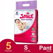 SMS Smile pant System Baby Diaper (Size-S) (-3-6g) (5Pcs)
