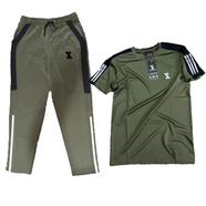 SMUG Premium Combo T-shirt And Trouser - Fabric Soft And Comfortable - Olive Colour