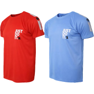 SMUG Premium Men's T-shirt -Combo 2 Pcs - Sky blue, Red Colour