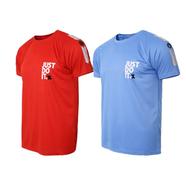 SMUG Premium Men's T-shirt -Combo 2 Pcs - Sky blue, Red Colour