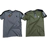 SMUG Premium T-Shirt Fabric soft And Comfortable Combo - Olive, Grey
