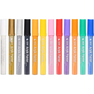 STA Acrylic Paint Marker Pen Medium Point Tip Art Markers For DIY Glass, Ceramic, Rock, Wood, Canvas, Metal, Fabric, Highly Pigmented Acrylic Pens 12 Colors 