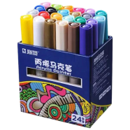STA Creative Acrylic Marker Pen, Highlighter Waterproof Hand DIY Paint Marker Pen 24 Color