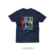 Sahara Bike Is My Emotion Design Cotton Half Sleeve T-shirt for Men - Half-02 Navyblue