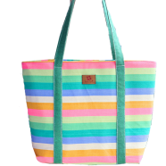 Samia Craft Rainbow Designed Canvas Tote Bag - Stylish icon