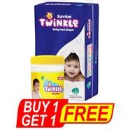 Savlon Twinkle Pant system Baby Diaper (L Size) (8-15kg) (48 pcs) (120 pcs Twinkle baby Wiper jar) FREE - BUY 1 GET 1