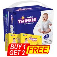 Savlon Twinkle Pant system Baby Diaper (M Size) (6-12 kg) (24 pcs) (2 pcs Twinkle baby Soap 75 gm) FREE - BUY 1 GET 2