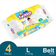 Savlon Twinkle Belt System Baby Diaper (L Size) (7-18kg) (4pcs) - HP04
