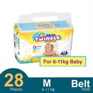 Savlon Twinkle Belt System Baby Diaper (6-11 kg) (28 Pcs) - HP03