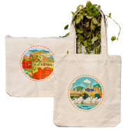 Sevendays Chattogram (Heritage and Ocean) (Round) Canvas Tote Bag - 2 Pack