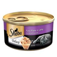 Sheba Deluxe Can Premium Wet Cat Food Tuna Fillets In Jelly 85g