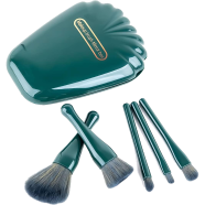 Shells Shape Mirror Box with Beautiful Makeup Brush Set 5 Pcs image