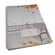  Floral Spiral Khata (White) - 200 Pages