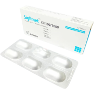 Siglimet XR 100mg Plus 1000mg Tablet 6's Strip