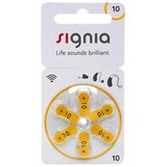 Signia Hearing Aid Battery Size 10, Pack Of 6 Batteries