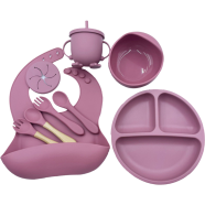 Silicon Toddler Kids Baby Feeding BPA Free Plate Bowls Set Silicone Baby Feeding Set With Sippy Cup icon