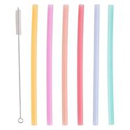 Silicone Drinking Straw With Cleaning Brush Set - C007152-L