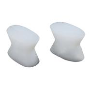 Silicone Foot Finger Toe Separator Adjuster Hallux Valgus Pedicure Corrector - White - 2 Pcs 