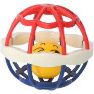 Silicone Head Modelland Scratching The Ball Baby Hand Teether With Jhunjhuni CN -1pcs