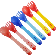 Silicone Plus P.P Baby Soft Head Frok Spoon Spoon Children To Eat Spoon Supplementary Food Bowl Spoon - 1 pair icon