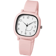 Silicone Strap Student Sports Watch Smile Dial Simple Wristwatch Pae Watch