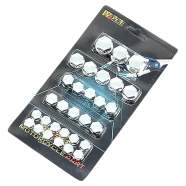 Silver Color - Universal 30 Pcs Bolt Screw Cover Cap For Motorbike Ornamental Molding