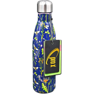 Single Layer WB-2128 SS Non Thermal Water Bottle-750ml Black Flowers icon