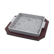 Sizzling Dish with Wooden Stand 20x20 Cm - 2020