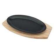 IHW Sizzling Dish with Wooden Stand - 4199