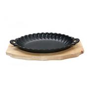 IHW Sizzling Dish with Wooden Stand - TSEYXSM