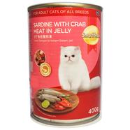 Smart Heart Cat Canned Food Sardine With Crab Stick In Jelly 400g