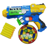 Soft Bullet BLASTER FIELD ARMS FIGHTER Fires Foam Shooter Toy Nub Gun (nub_gun_498a_yellowblue) - Yellow-Blue icon