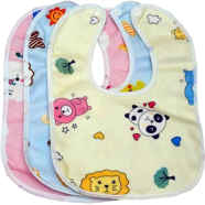 Soft Cotton Bibs Bip Bib for Baby Multicolor 3 Pcs icon