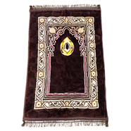 Soft Muslim Prayer Jaynamaz-জায়নামাজ (Any Design) - Coffee Color